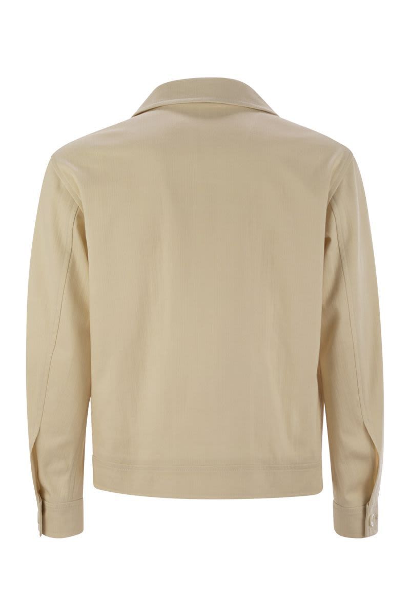 TAGLIATORE Men's Regular Fit Stretch Cotton Blend Jacket with Mini Lapel