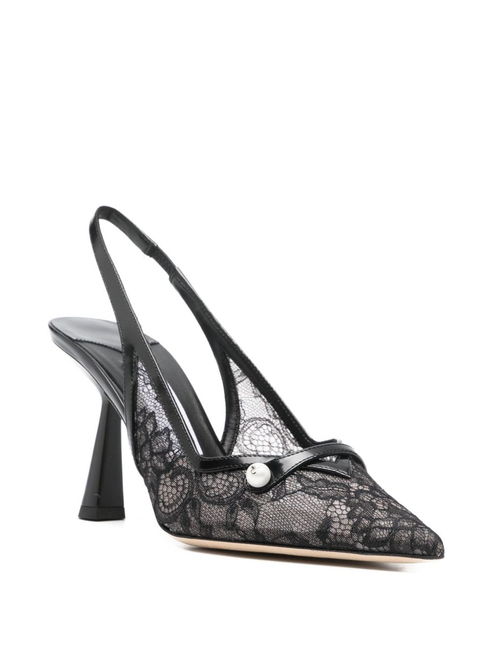 JIMMY CHOO Amita Patent Leather Pumps with 85mm Heel