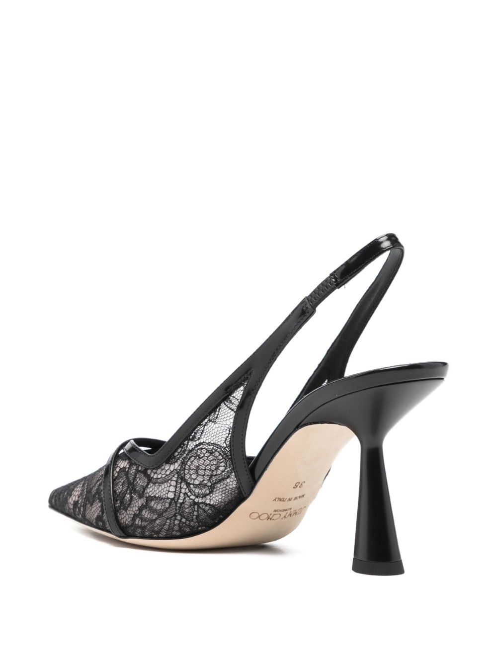 JIMMY CHOO Amita Patent Leather Pumps with 85mm Heel