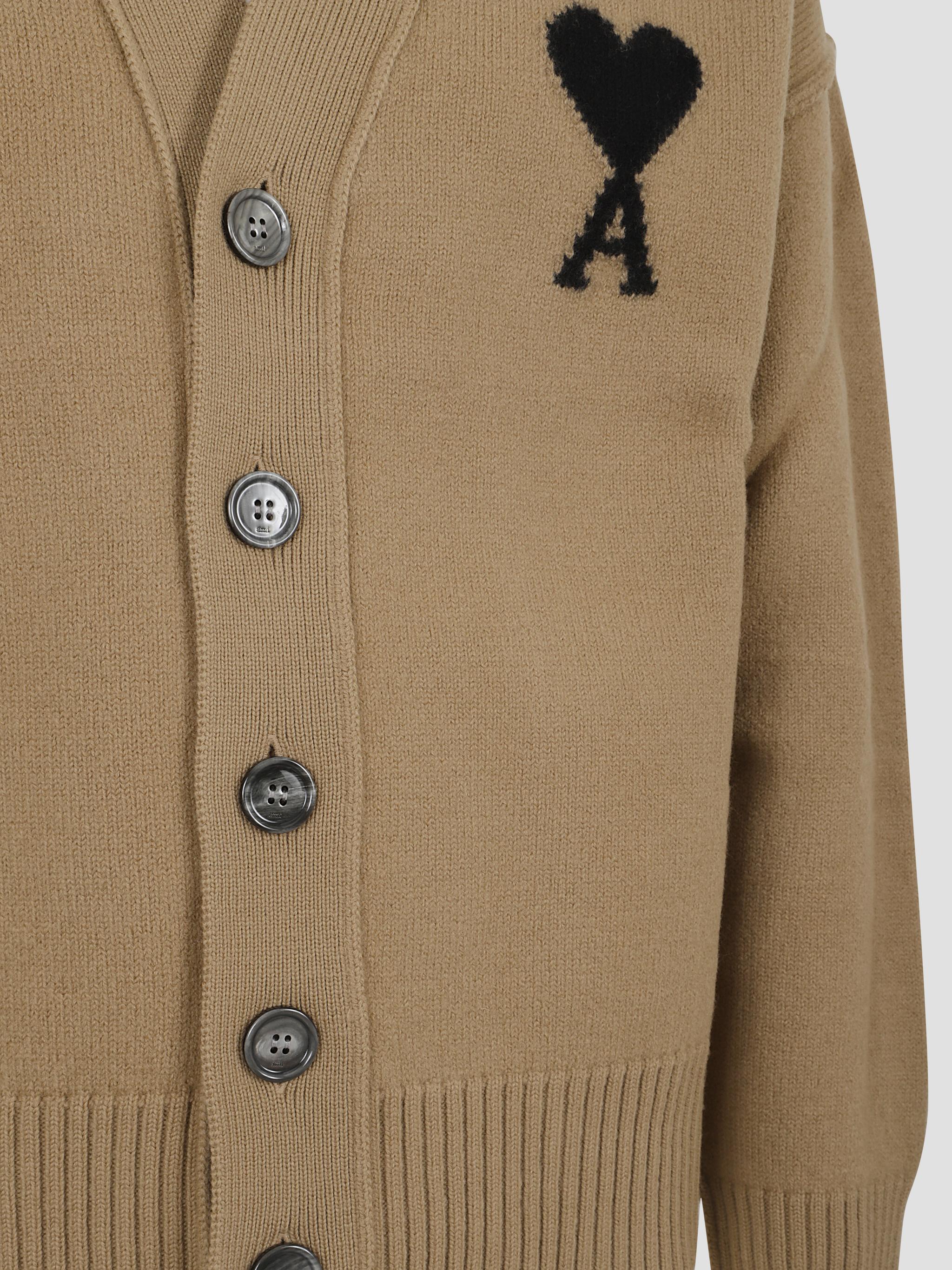 AMI Cozy Wool Cardigan for Men - FW25