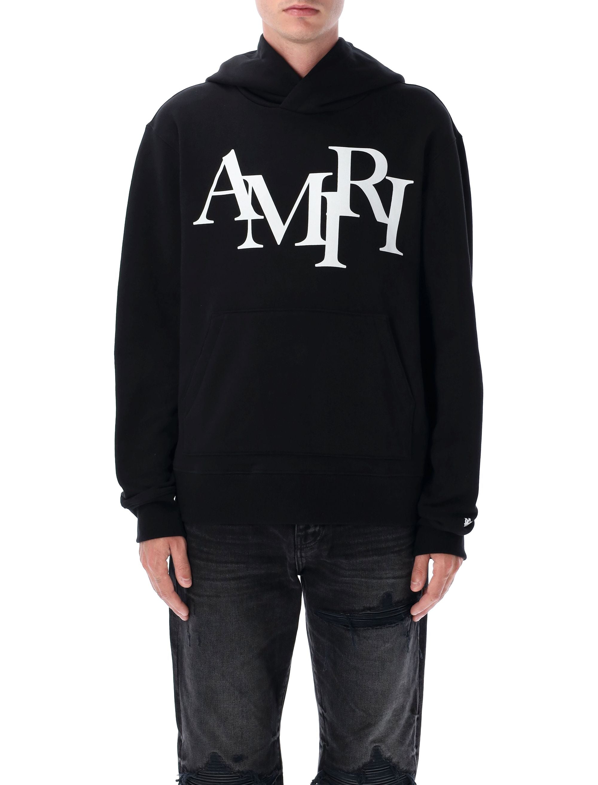 AMIRI Staggered Logo Hoodie - Size L