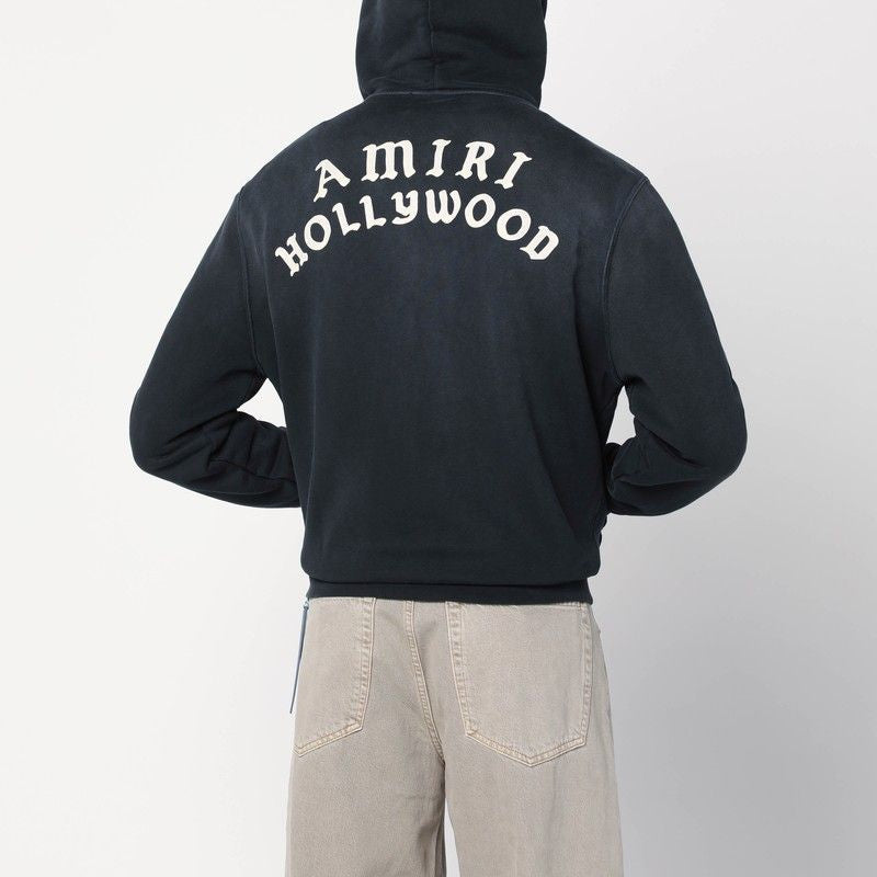 AMIRI Faded Zip Hoodie with Logo for Men