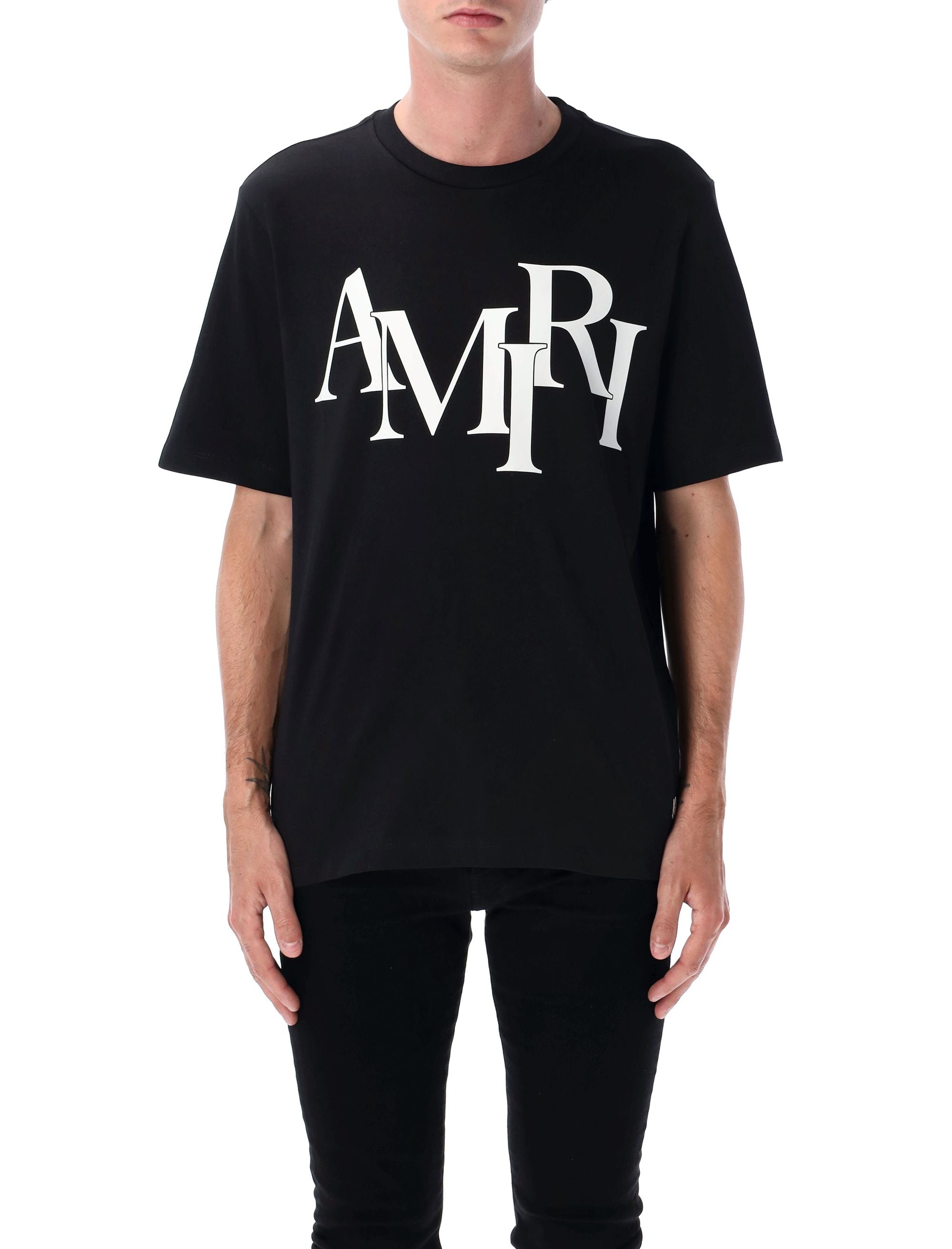 AMIRI Staggered Logo Tee (Size L)
