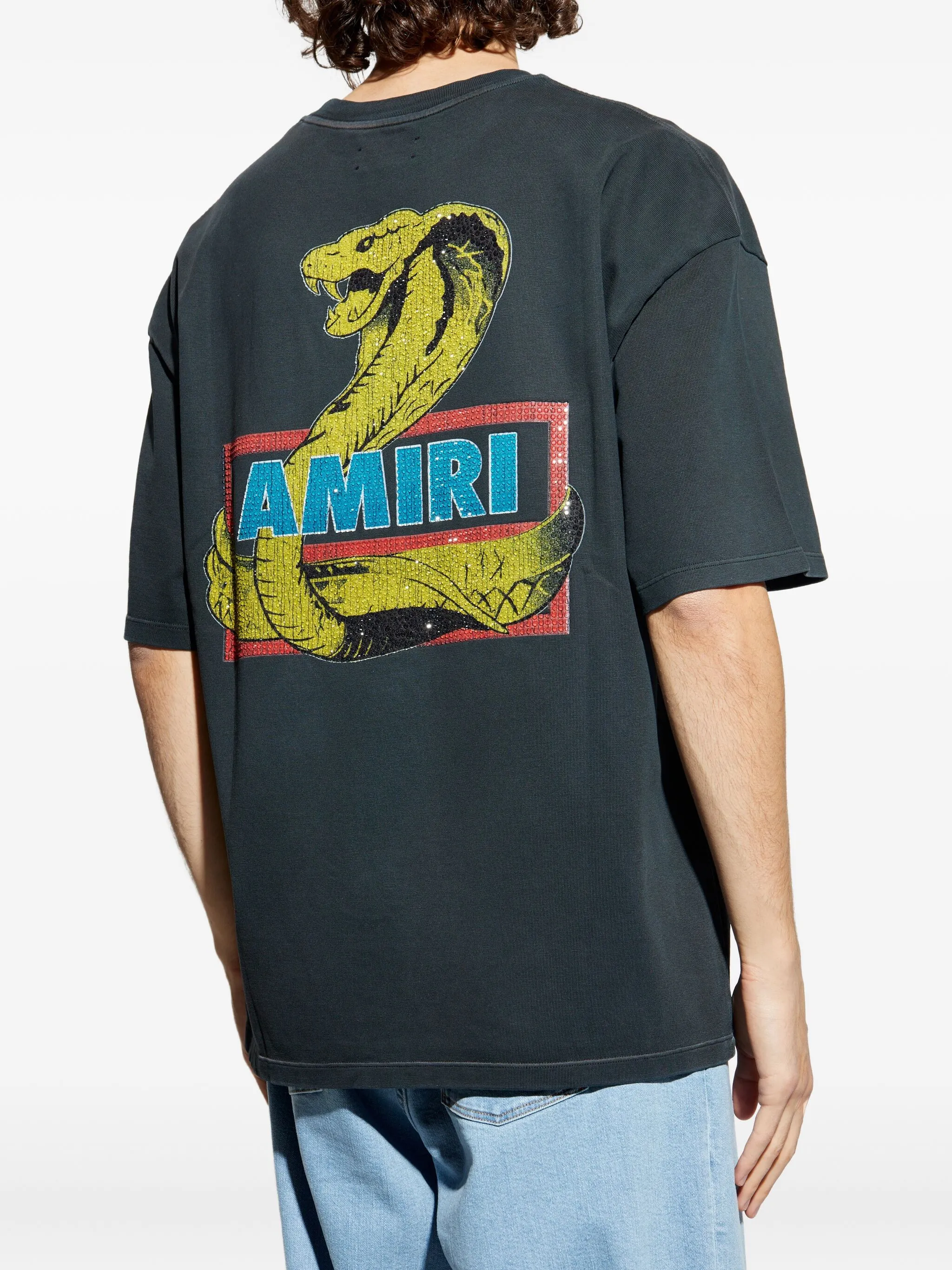 AMIRI Crystal Cobra Graphic T-Shirt (Size M)