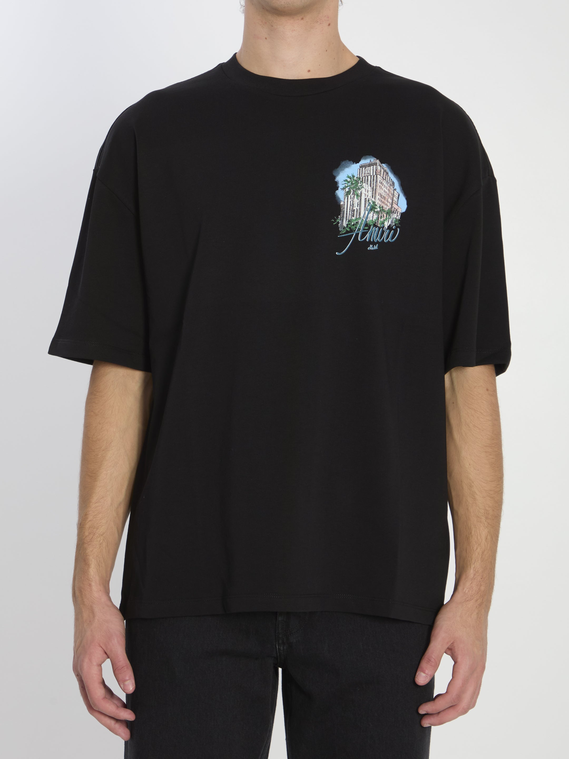 AMIRI Oversized Hotel Graphic T-Shirt - Size L