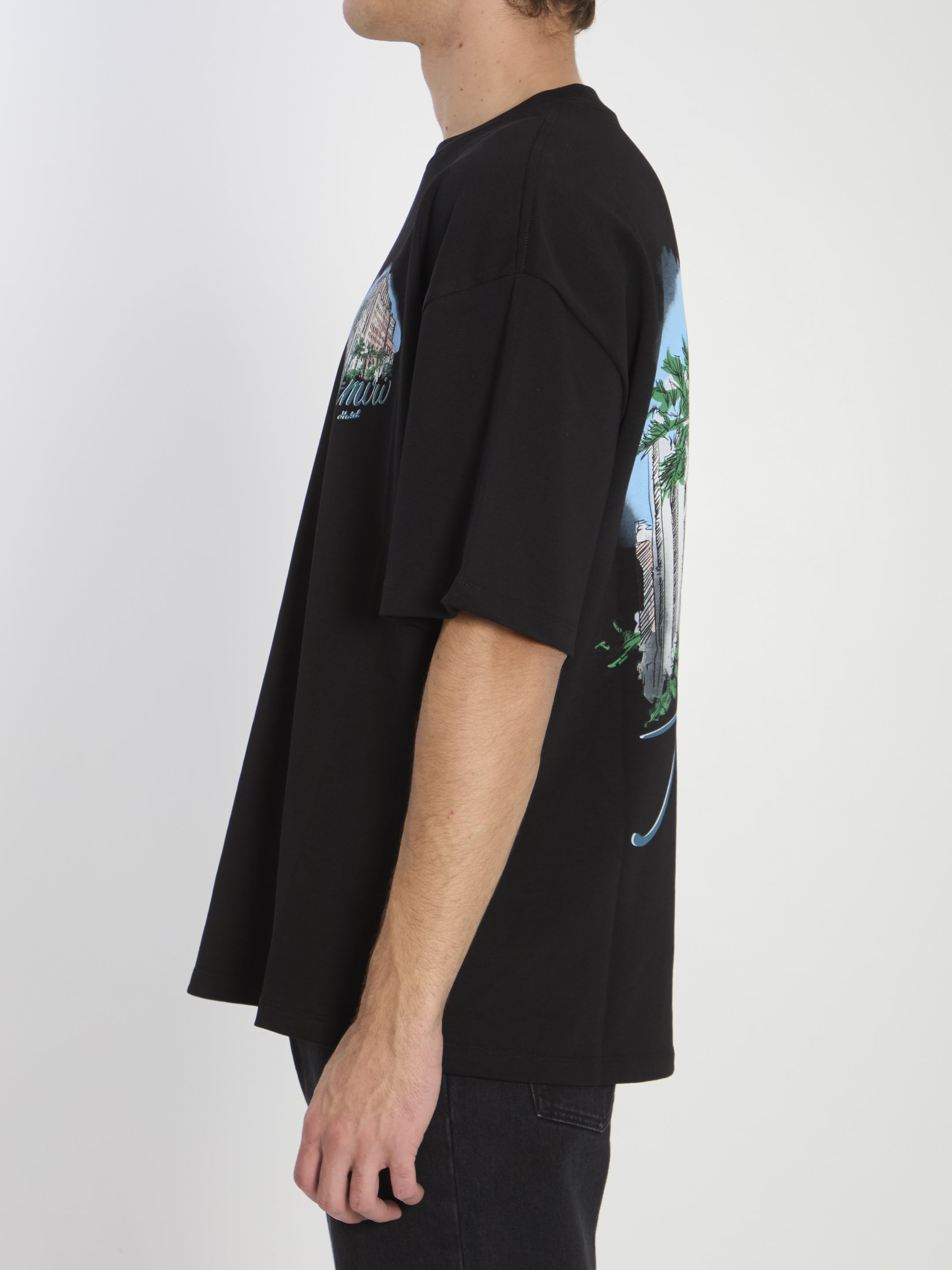 AMIRI Oversized Hotel Graphic T-Shirt - Size L