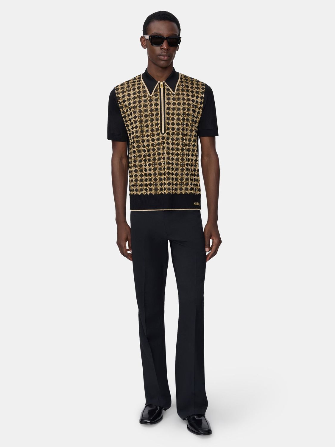 AMIRI Mini Zip Polo for Men