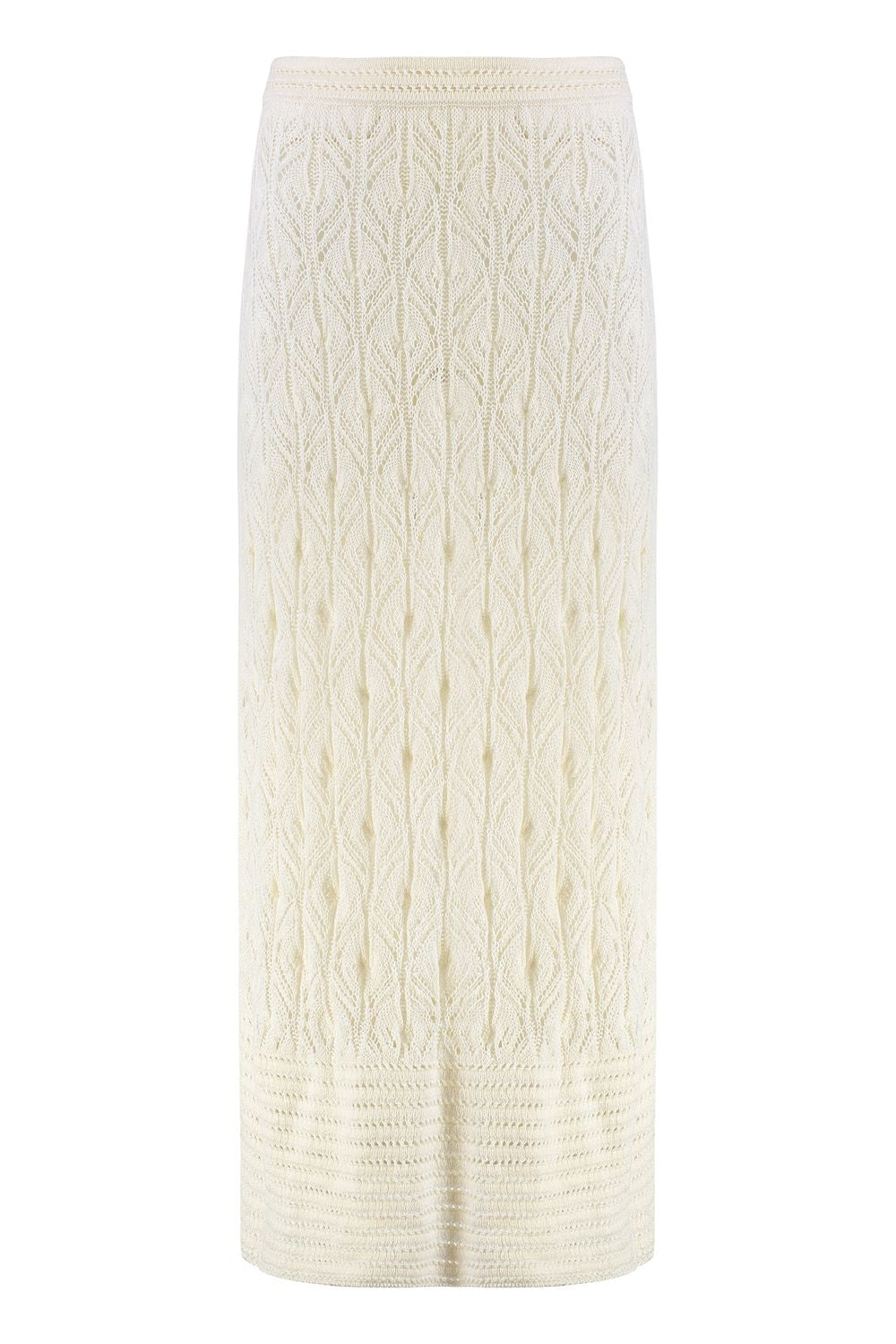 LE KASHA Openwork Knit Mini Skirt