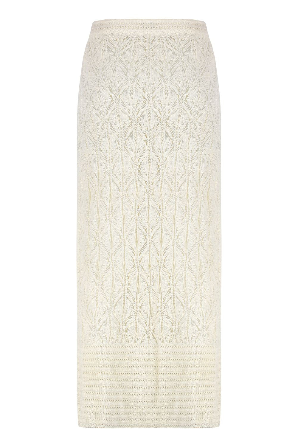 LE KASHA Openwork Knit Mini Skirt