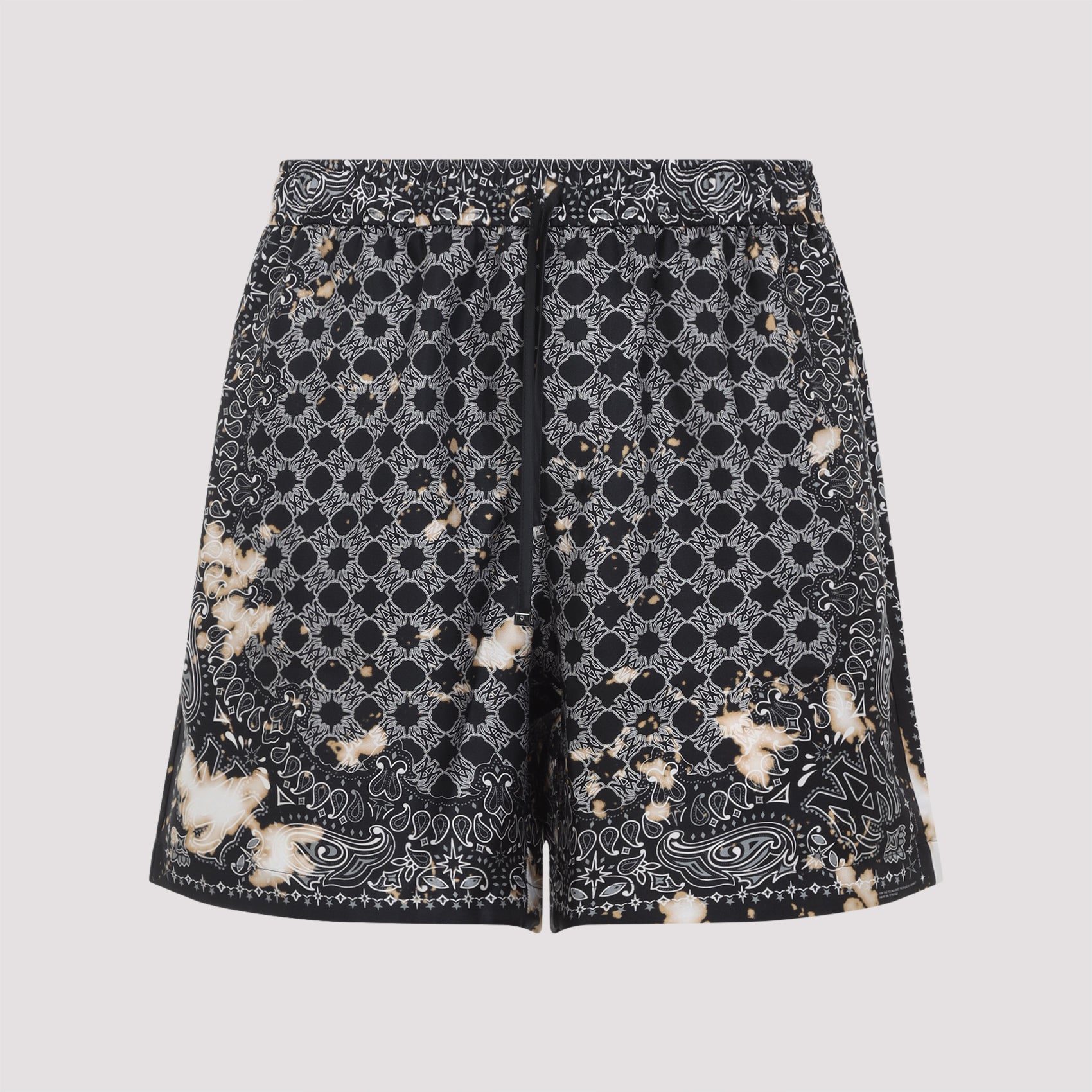 AMIRI Bleach Bandana Print Silk Shorts - Size L