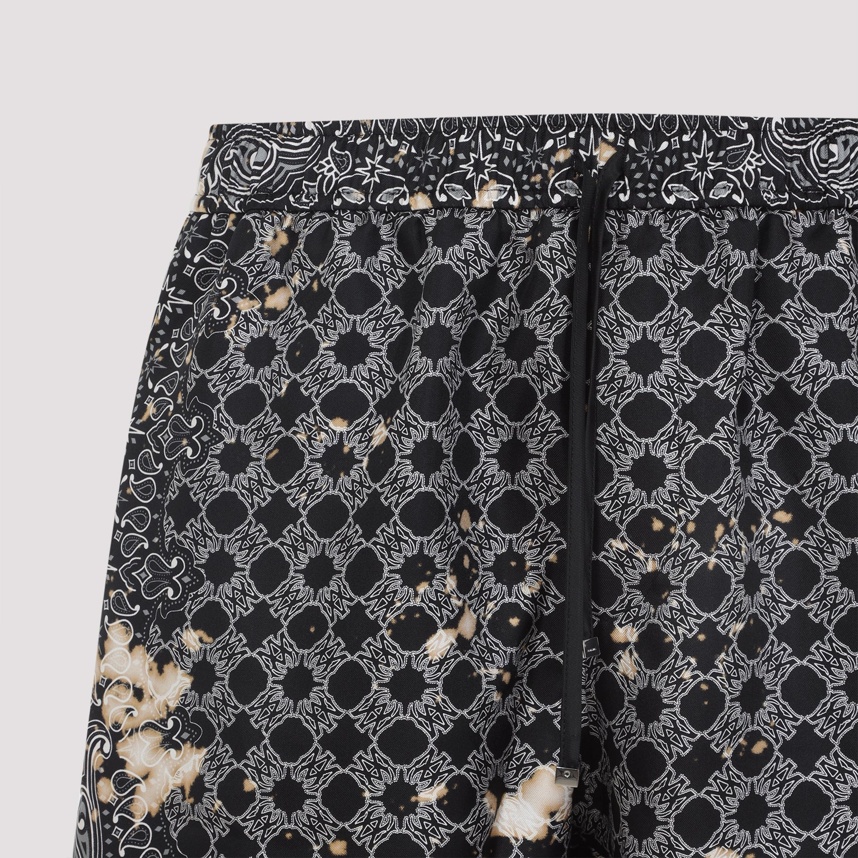 AMIRI Bleach Bandana Print Silk Shorts - Size L