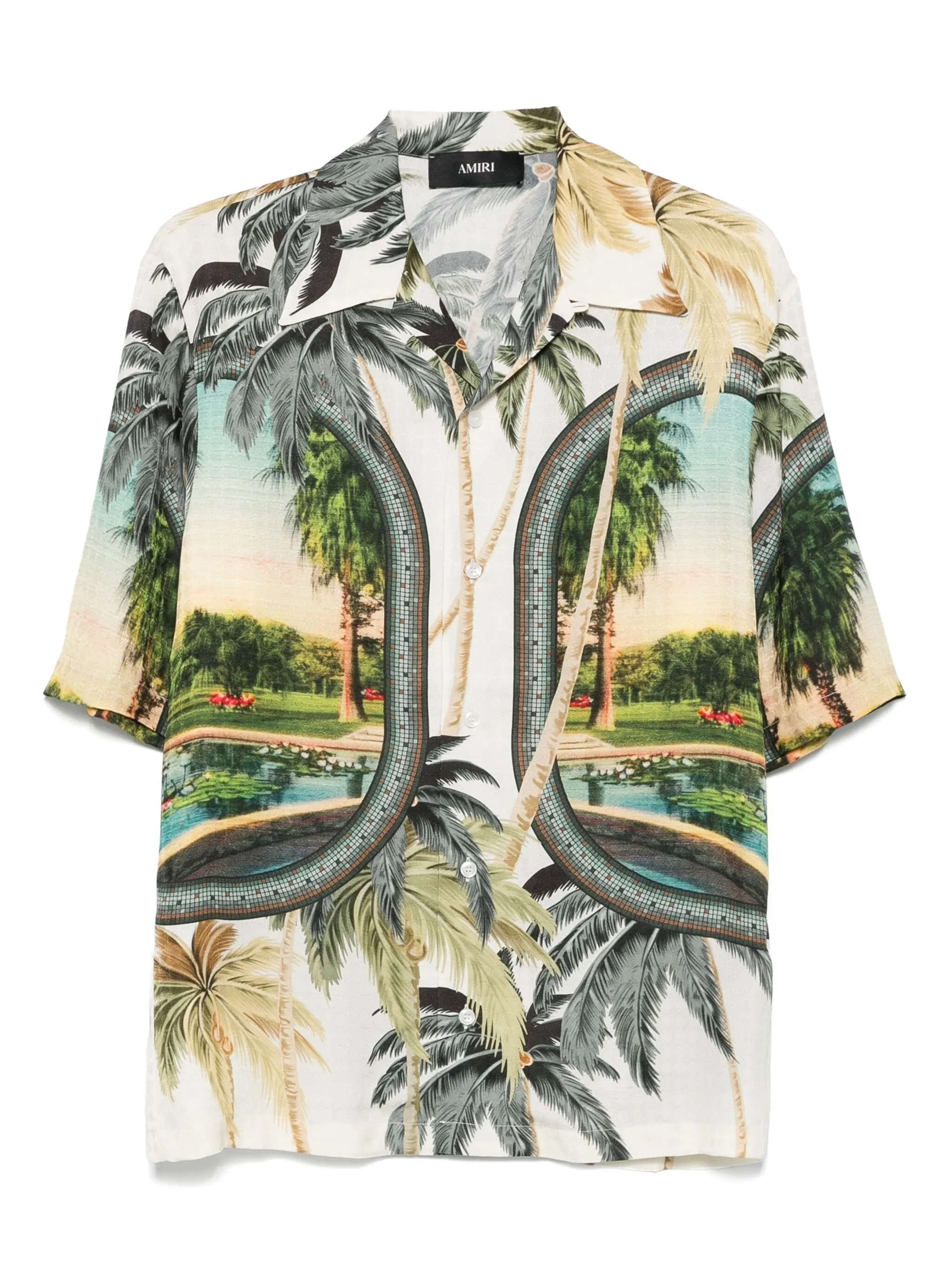 AMIRI Men's Mini Paradise Bowling Shirt - Size S