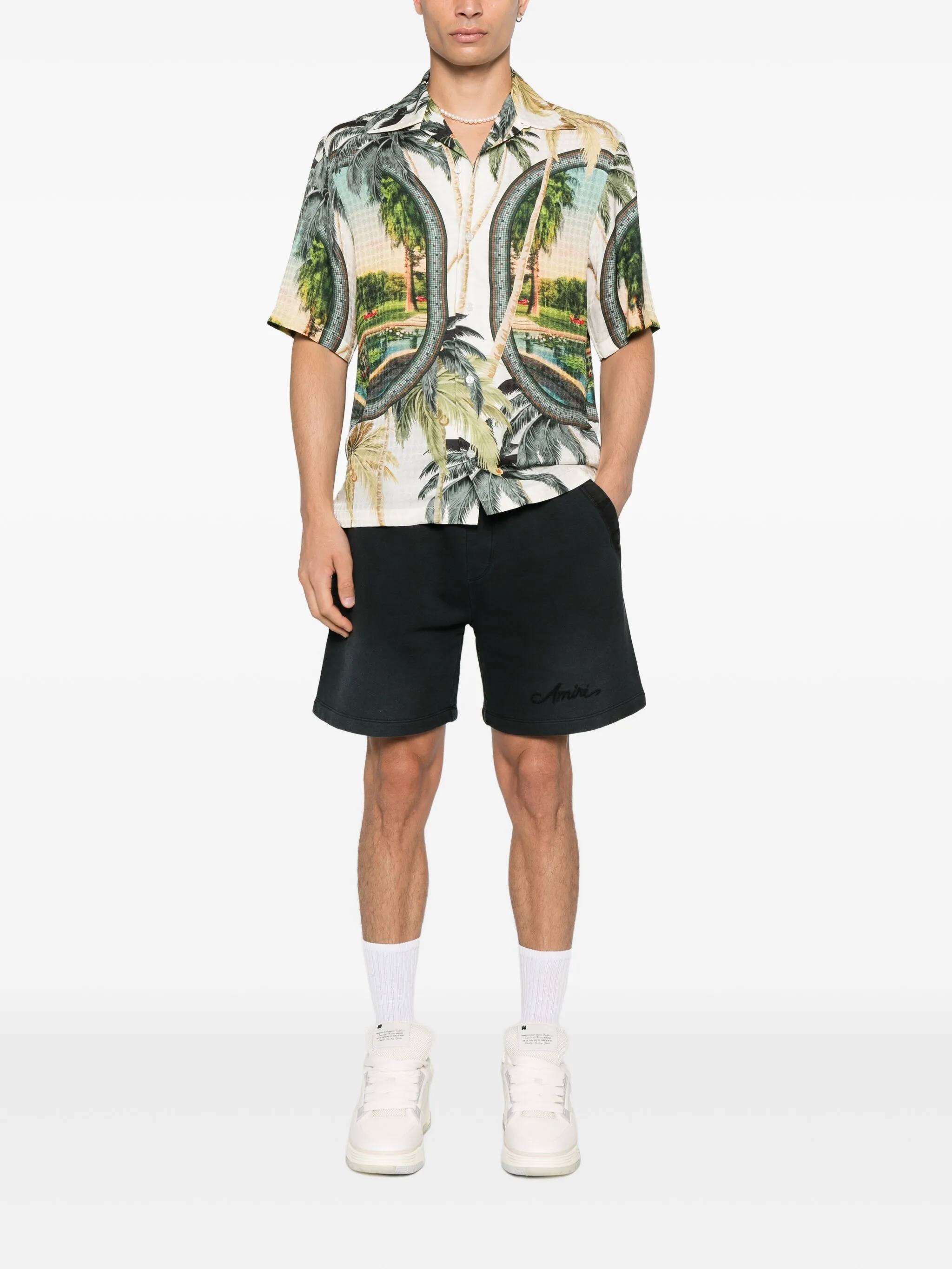 AMIRI Men's Mini Paradise Bowling Shirt - Size S