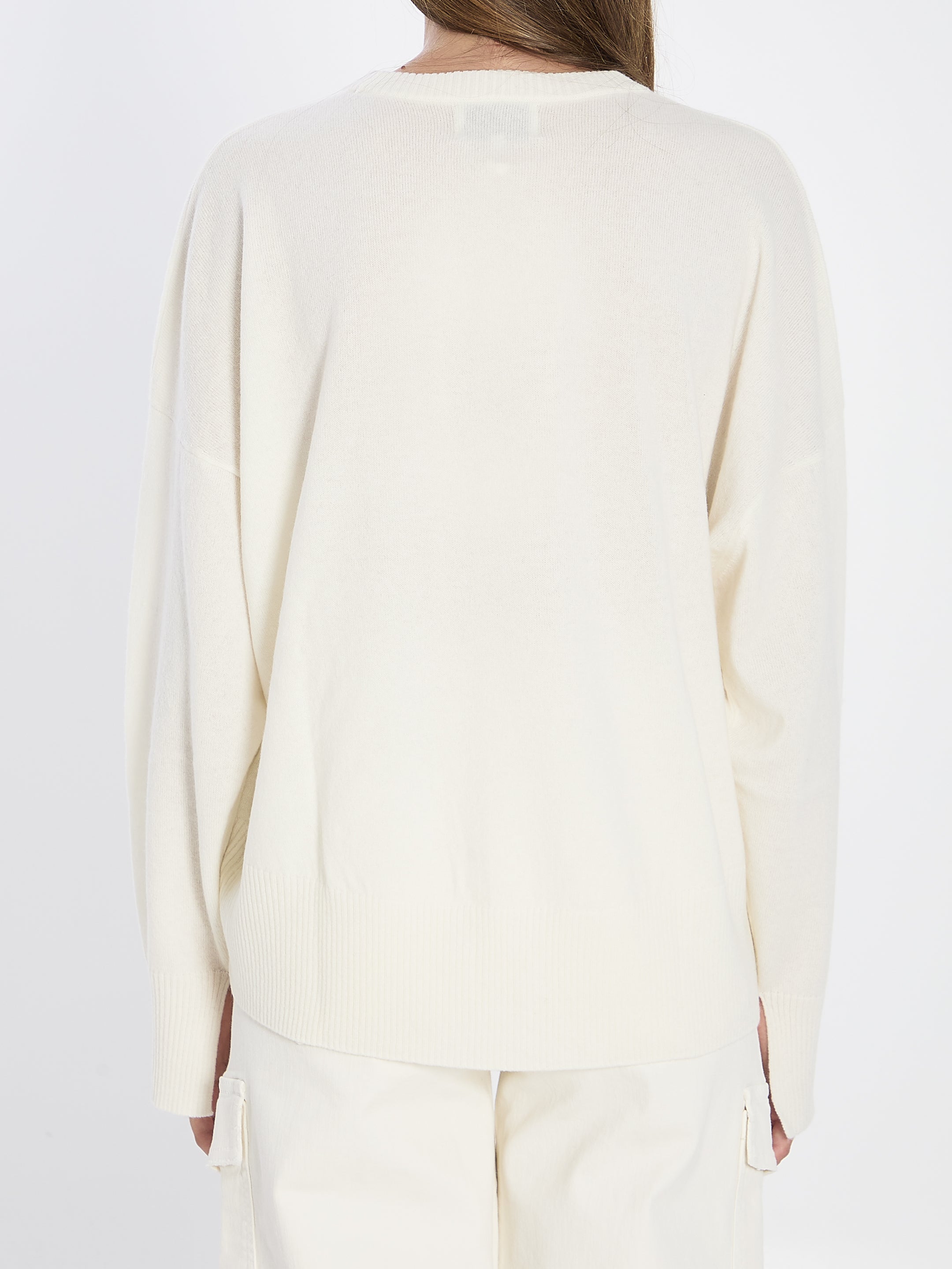 LOULOU DE SAISON Crew Neck Cashmere Sweater - Loose Fit