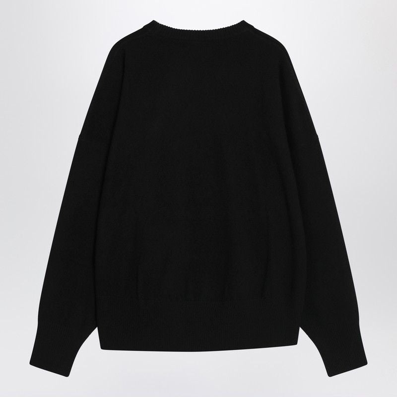 LOULOU STUDIO Cashmere Crew Neck Sweater with Dropped Shoulders