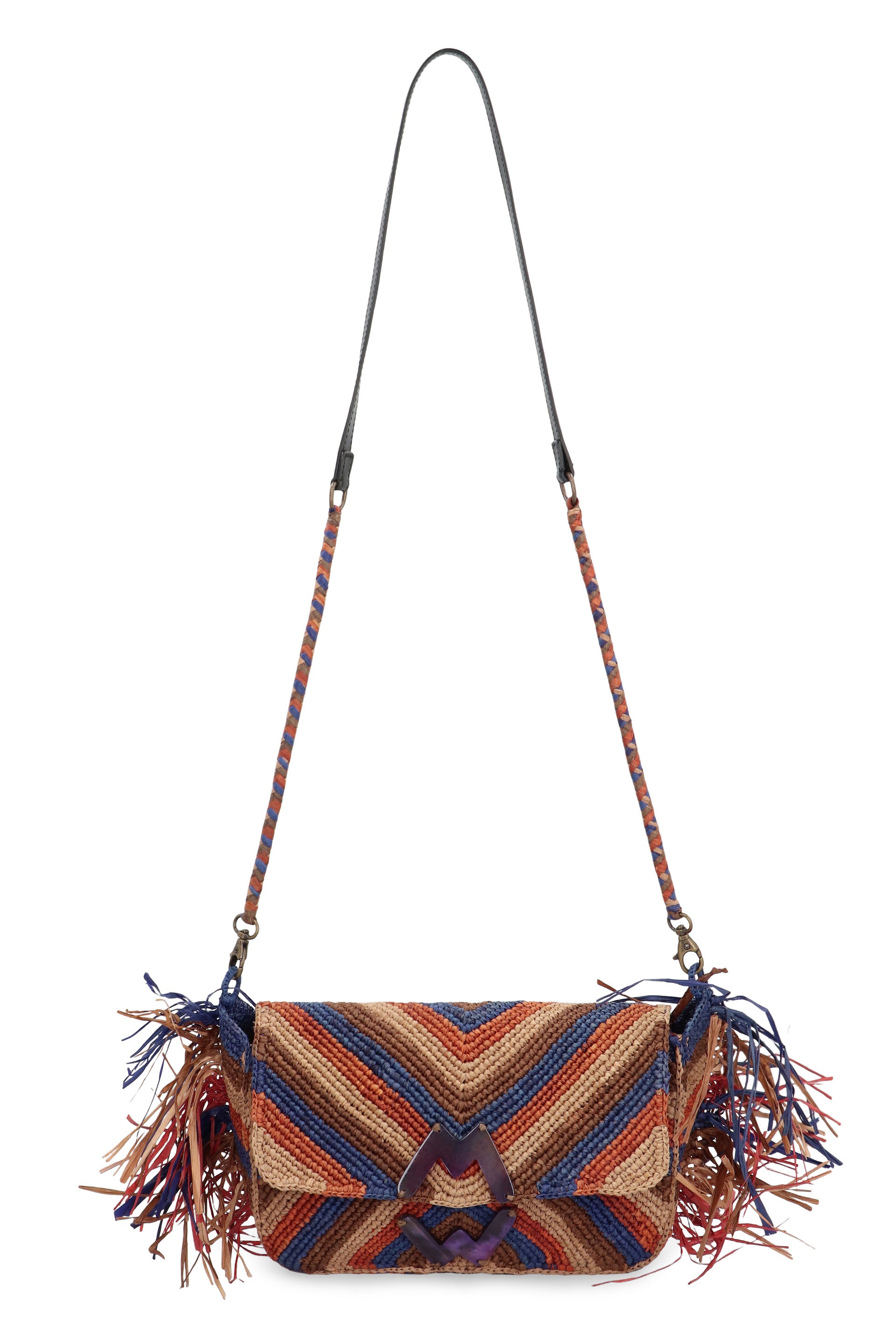 MADE FOR A WOMAN Mini Raffia Crossbody Handbag