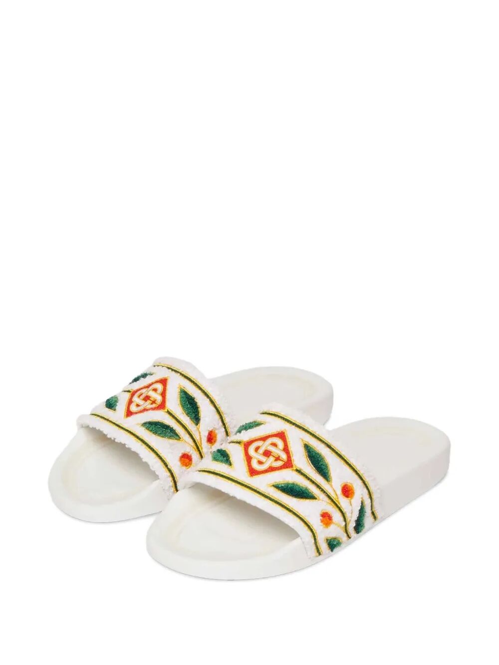 CASABLANCA Embroidered Terry Slider Sandals for Men