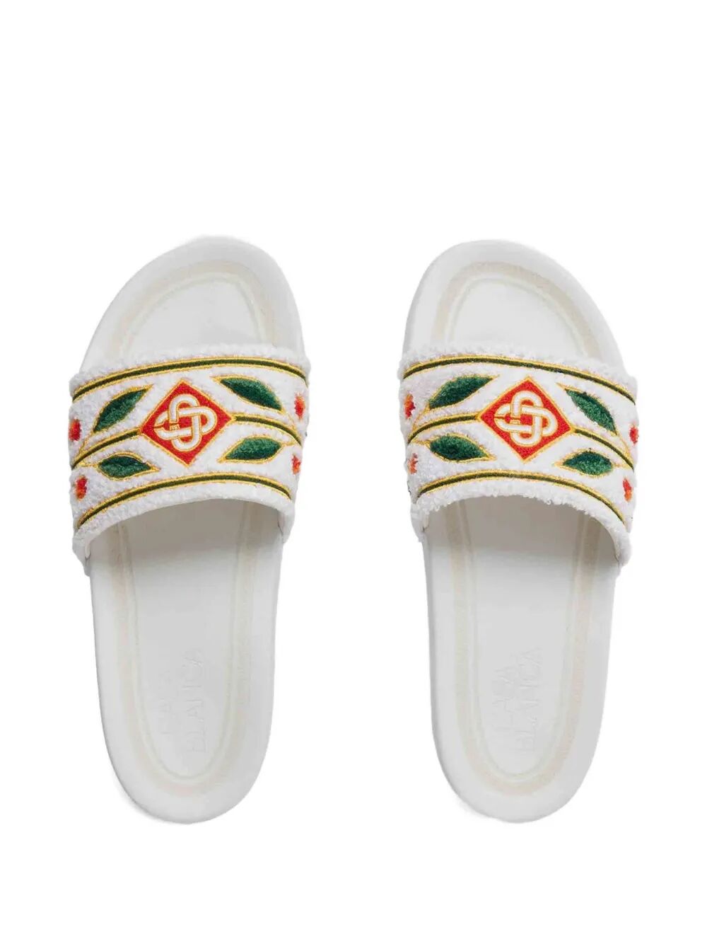 CASABLANCA Embroidered Terry Slider Sandals for Men
