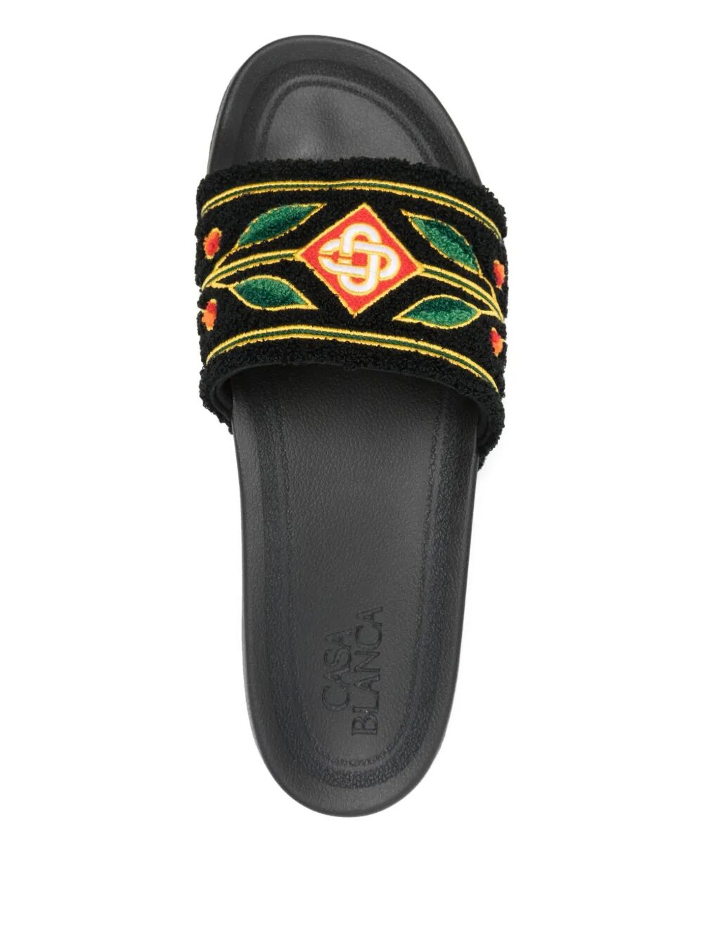 CASABLANCA Embroidered Terry Slider Sandals for Men