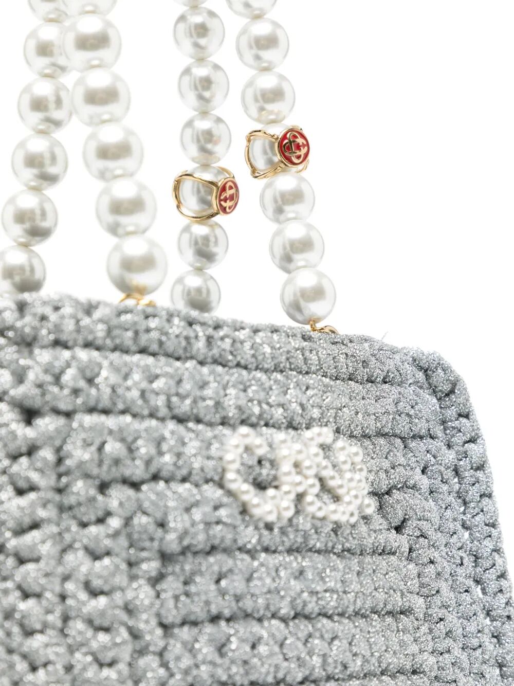 CASABLANCA Mini Crochet Shopping Handbag
