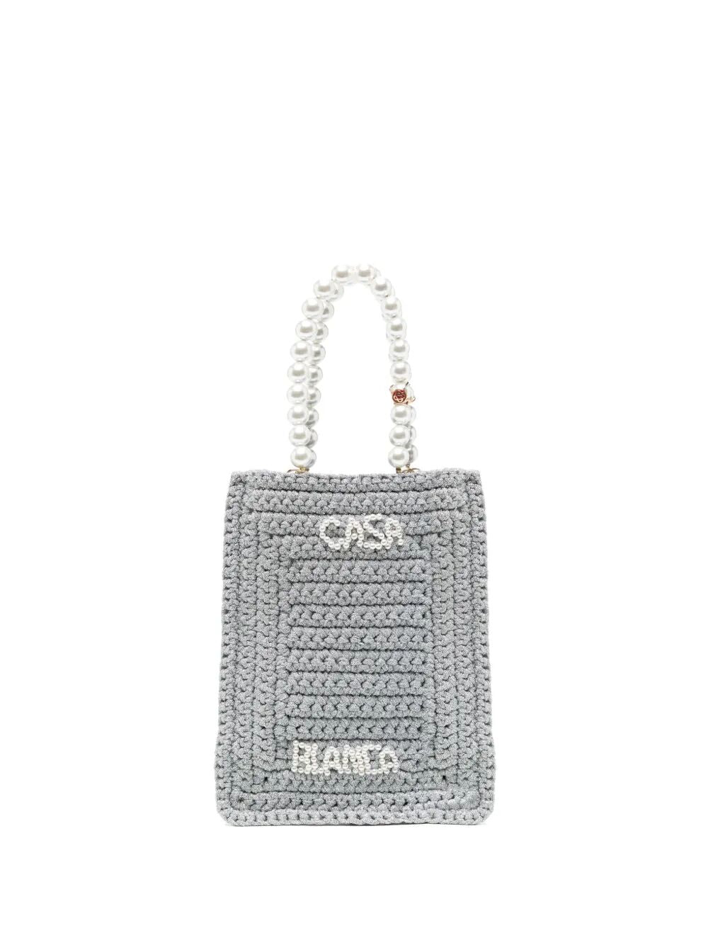 CASABLANCA Mini Crochet Shopping Handbag