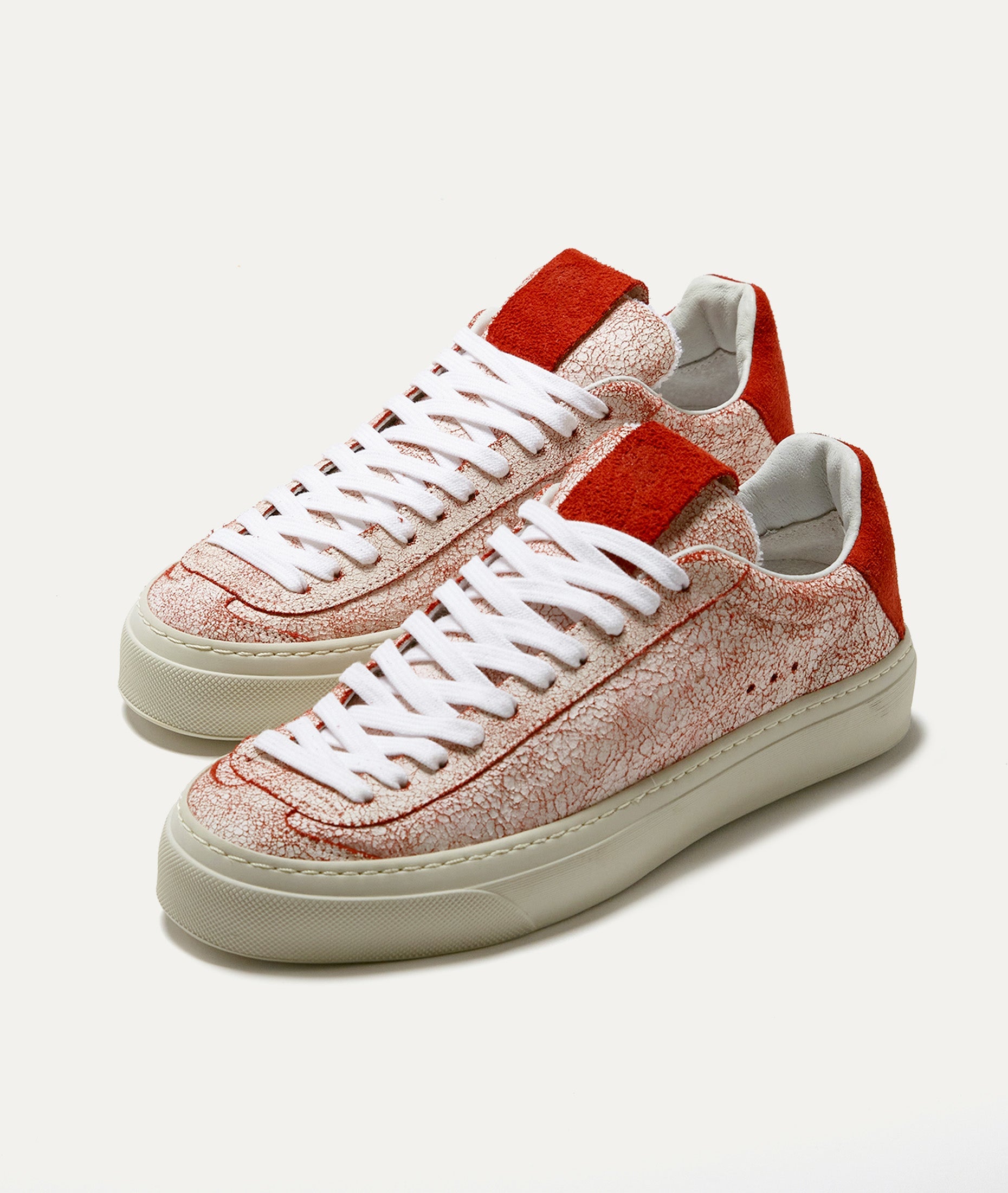 AQUA ALTA VENICE Mini Craquel Leather Sneakers