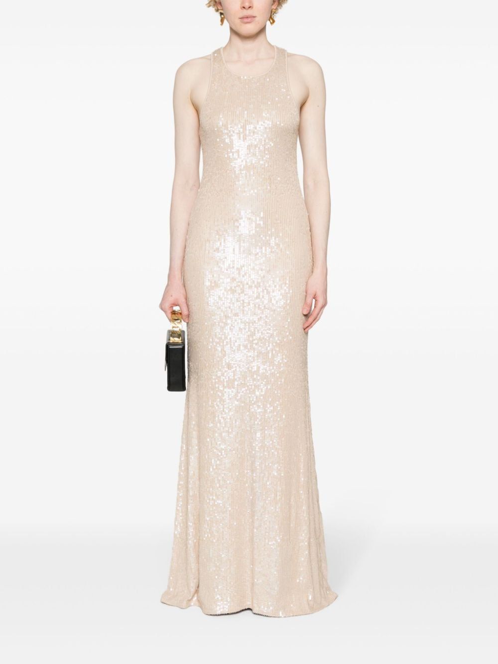 ELISABETTA FRANCHI Mini Sequined Straps Dress