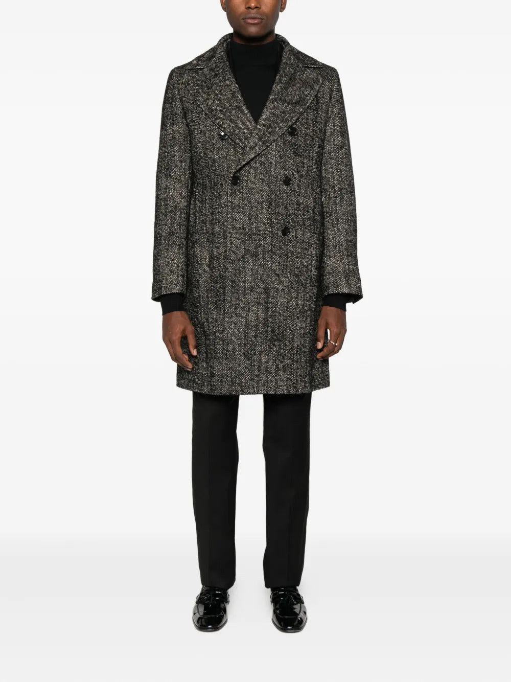 TAGLIATORE Double-Breasted Wool Blend Jacket - Size 50