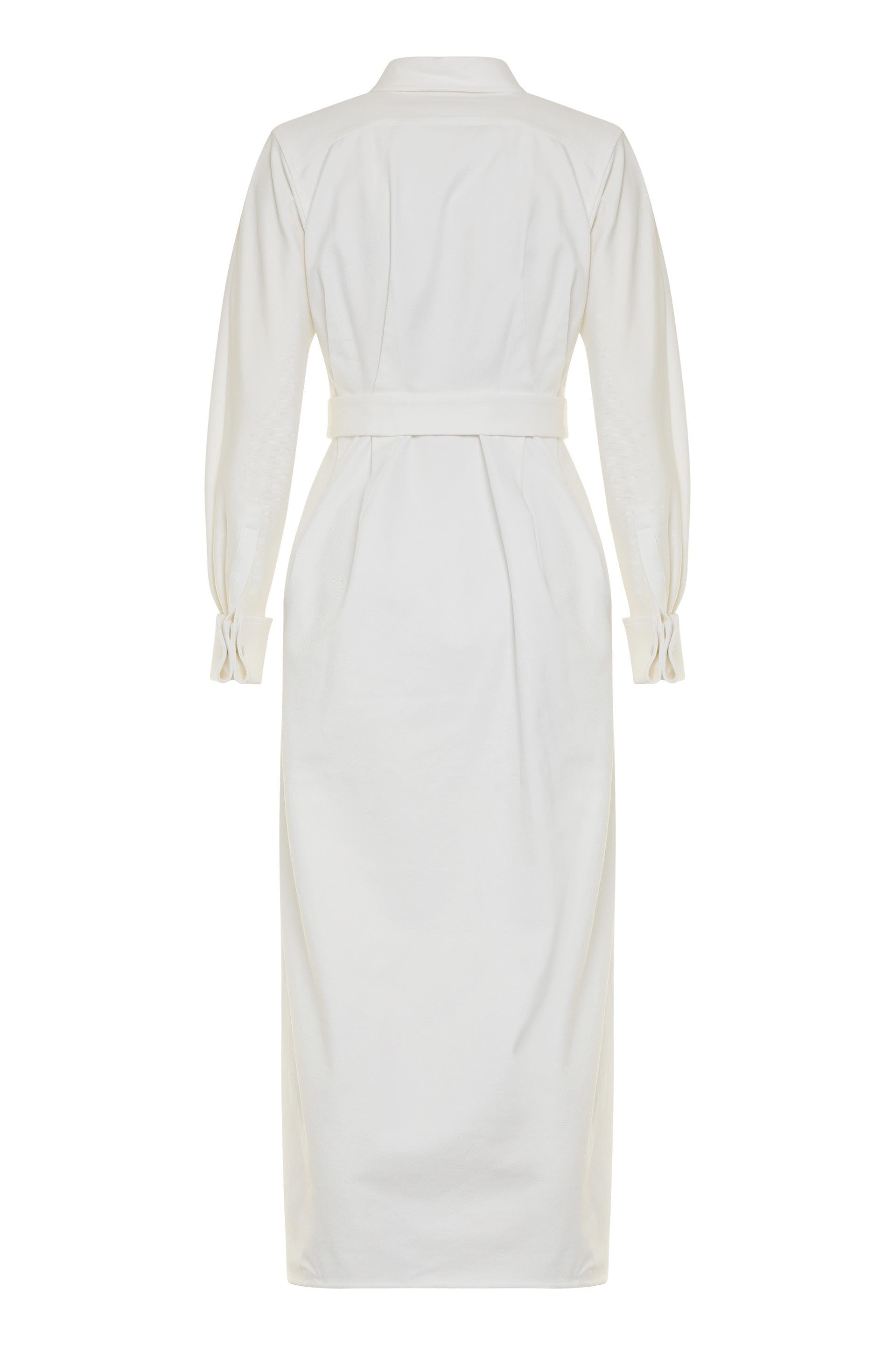 MAX MARA Cotton Shirtdress with Coordinated Waist Belt