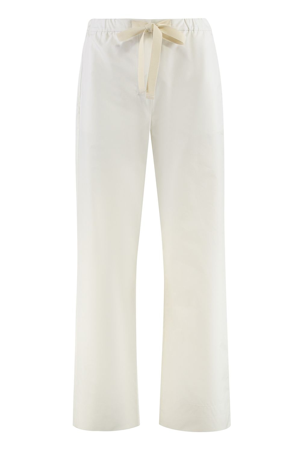 S MAX MARA Adjustable Drawstring Waist Cotton Trousers