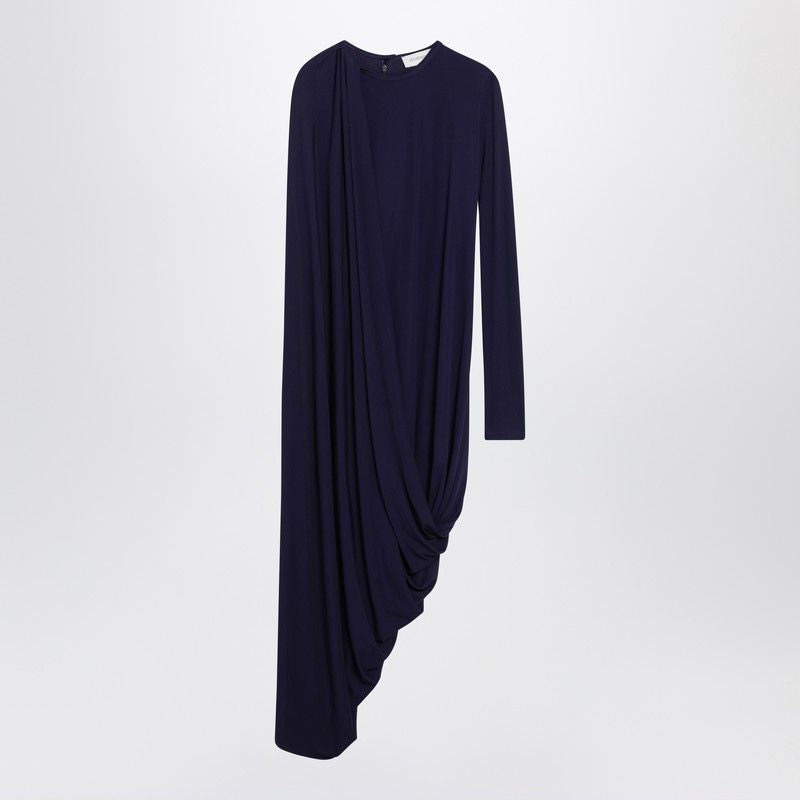 MAX MARA SPORTMAX Draped Asymmetrical Mini Dress with Long Sleeve