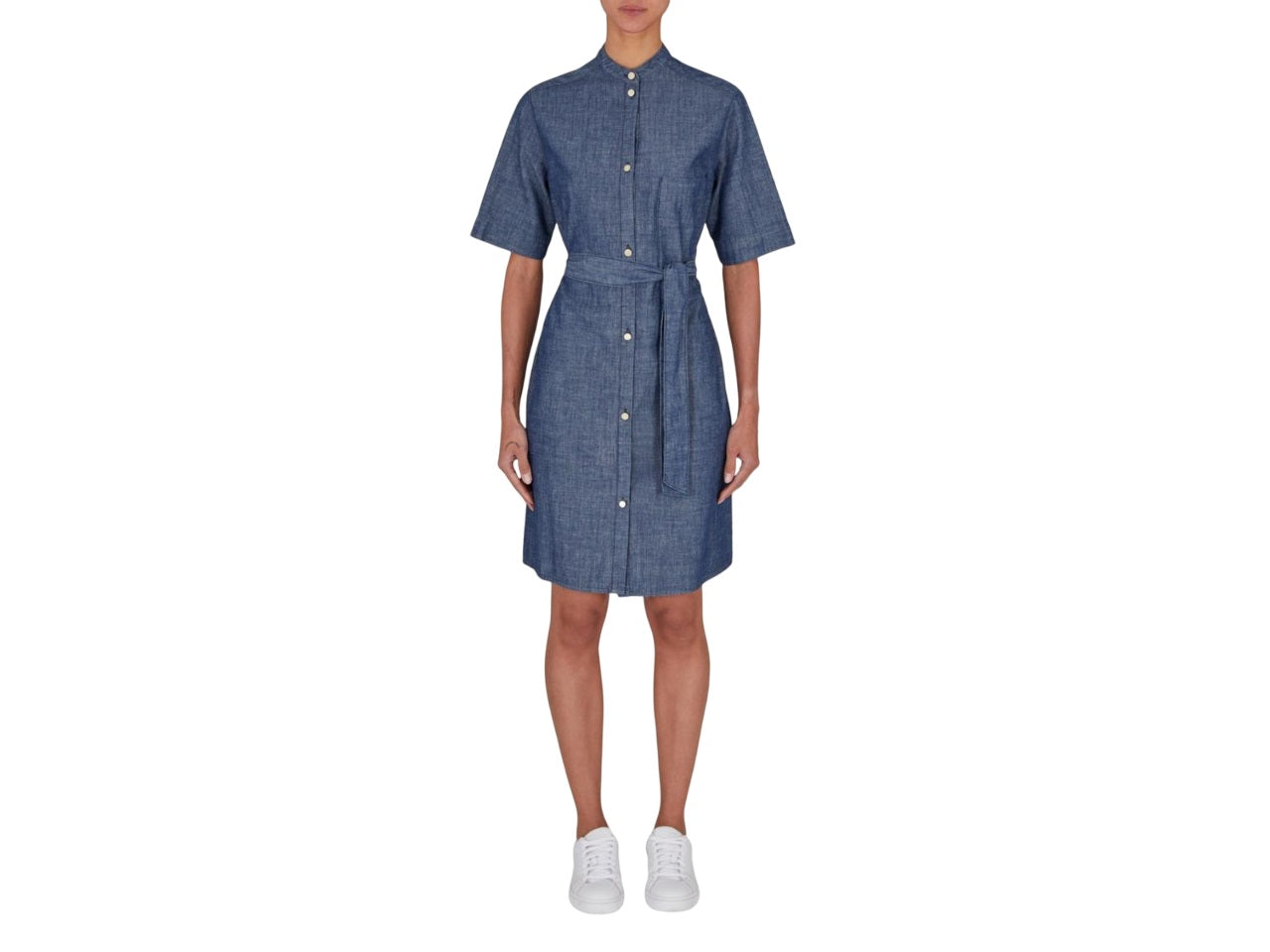 ARMANI EXCHANGE Casual Mini Denim Shirt Dress