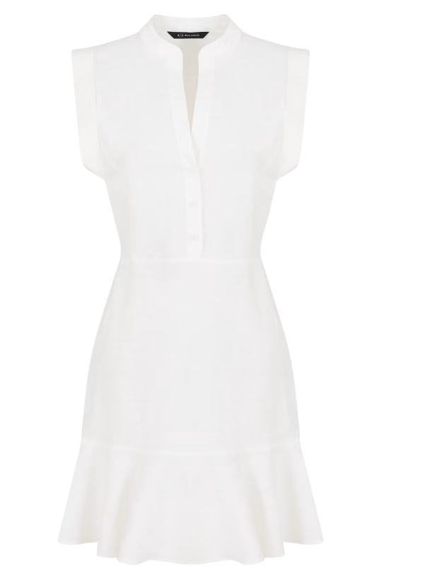 ARMANI EXCHANGE Sleeveless Mini Dress with Mandarin Collar