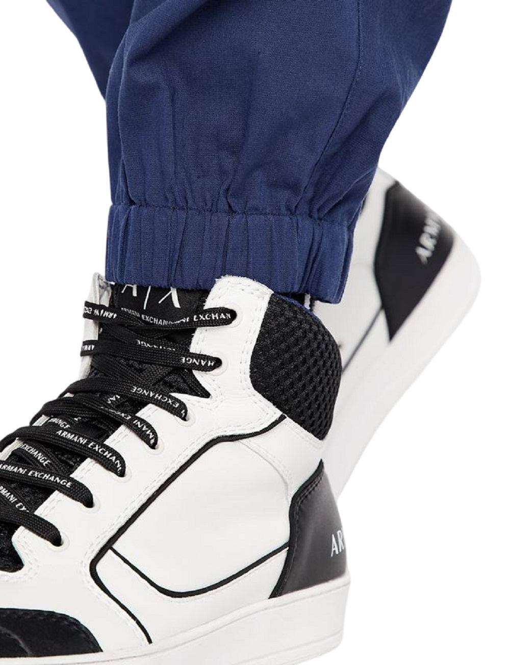 ARMANI EXCHANGE Men's Stretch Linen Blend Pants with Elastic Cuffs