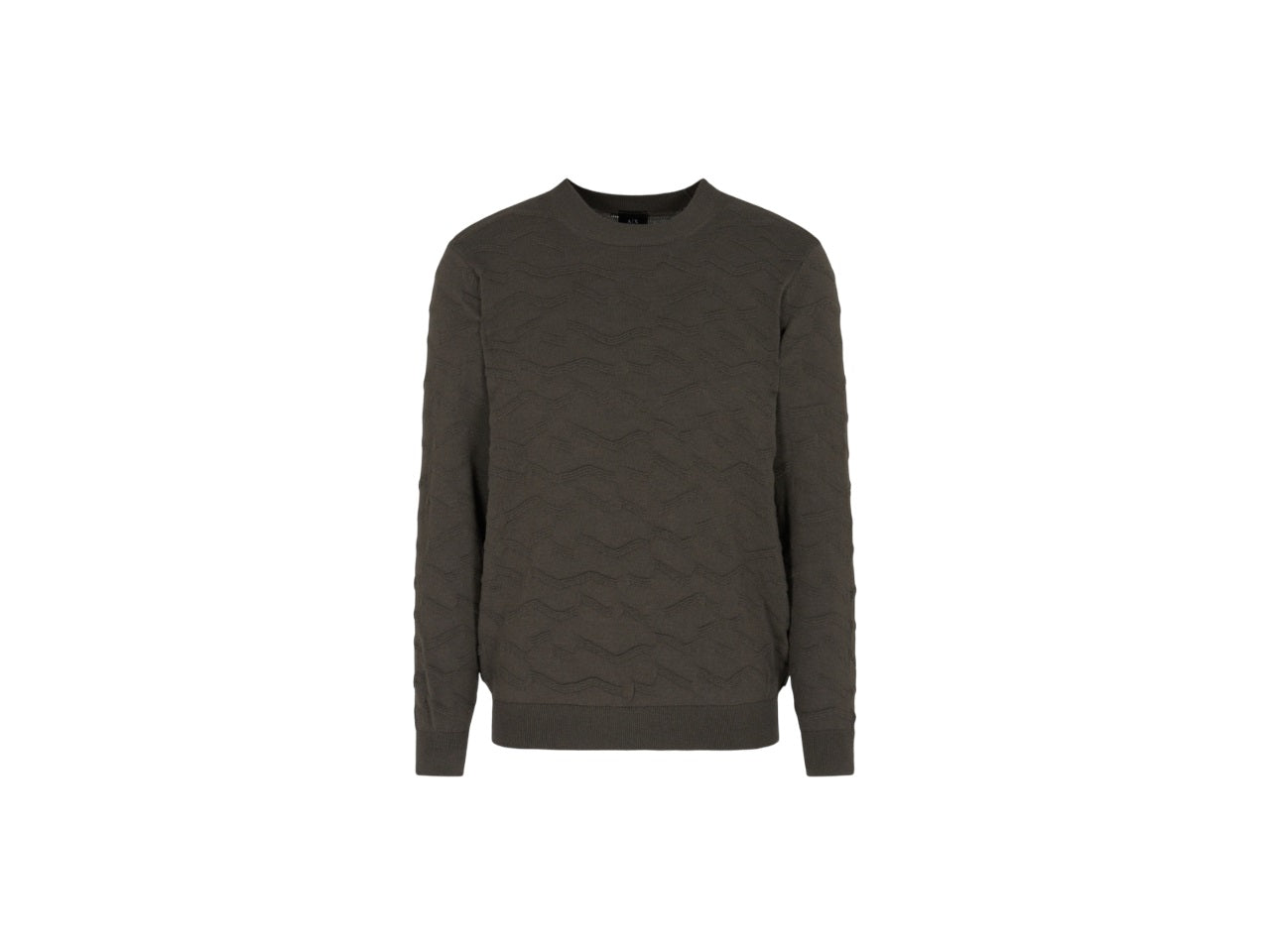 ARMANI EXCHANGE Wavy Texture Crewneck Sweater for Men