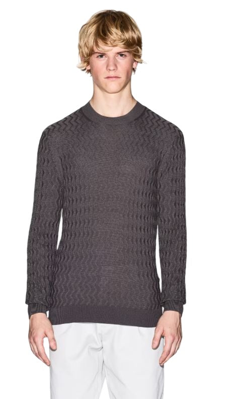ARMANI EXCHANGE Textured Crewneck Sweater for Men