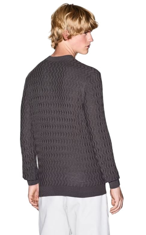 ARMANI EXCHANGE Textured Crewneck Sweater for Men