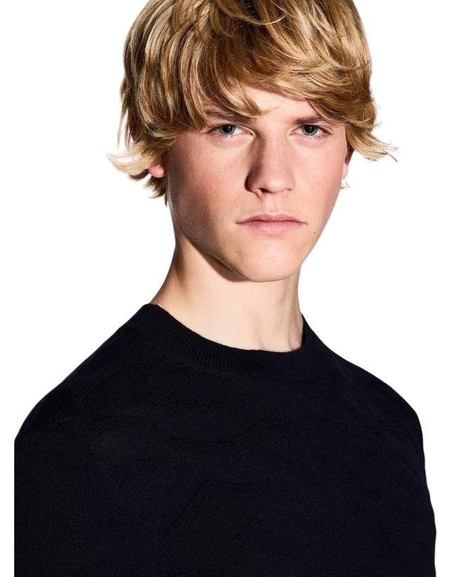 ARMANI EXCHANGE Textured Knit Sweater for Men - Regular Fit