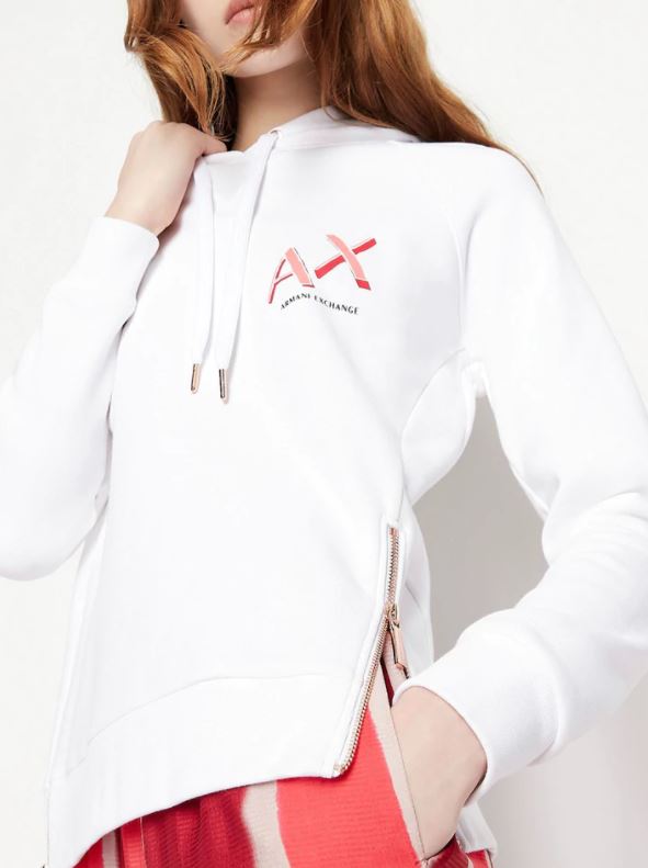 ARMANI EXCHANGE Comfortable Women's Sweatshirt with Zip Detail