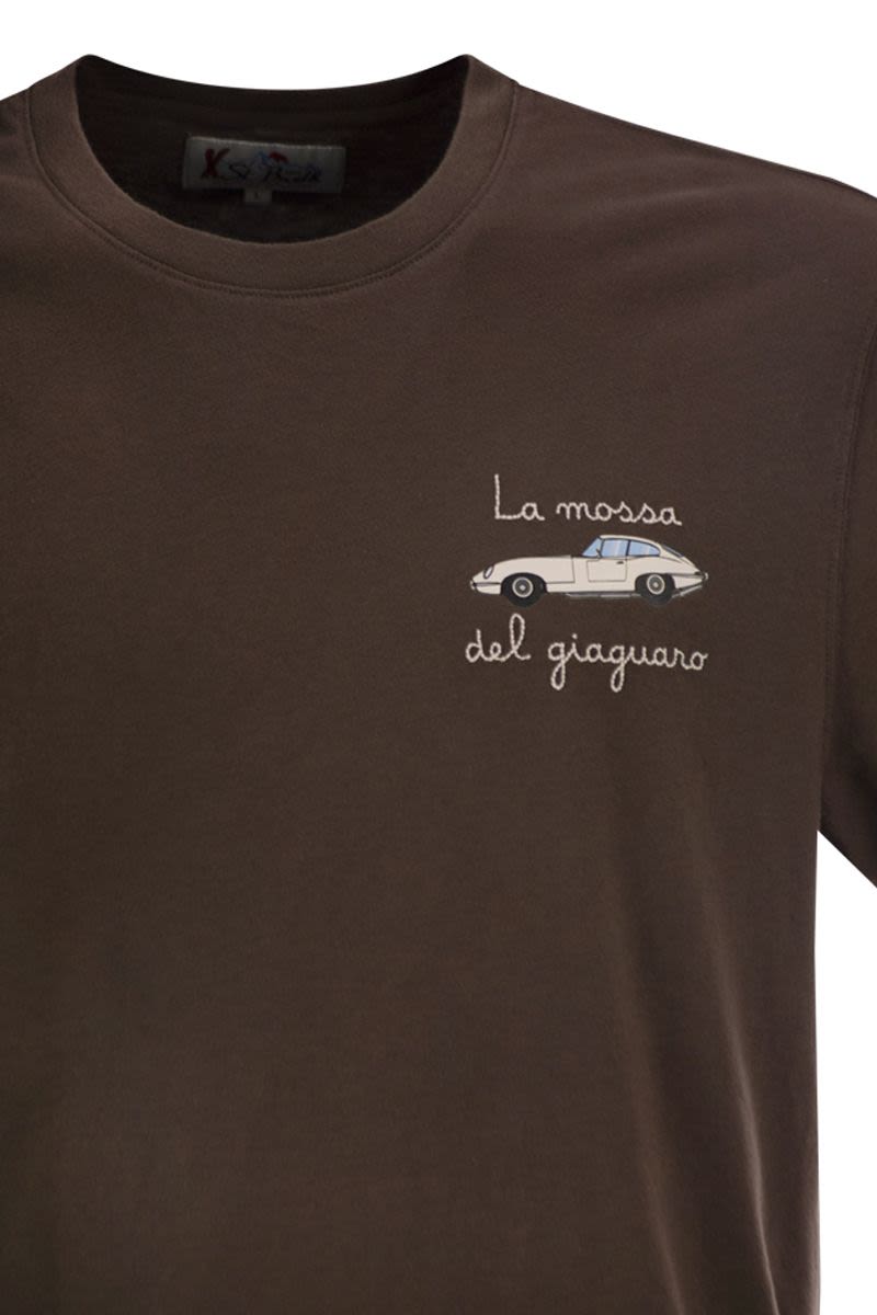 MC2 SAINT BARTH Men's Embroidered Cotton T-Shirt