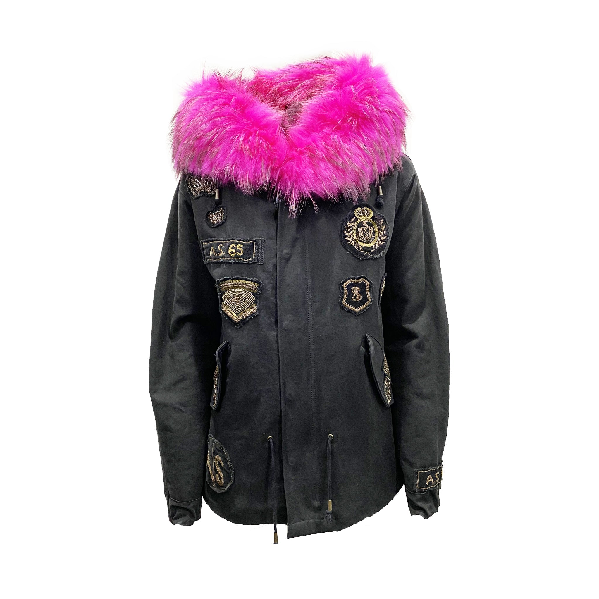 AS65 Canvas Embellished Parka Jacket for Women
