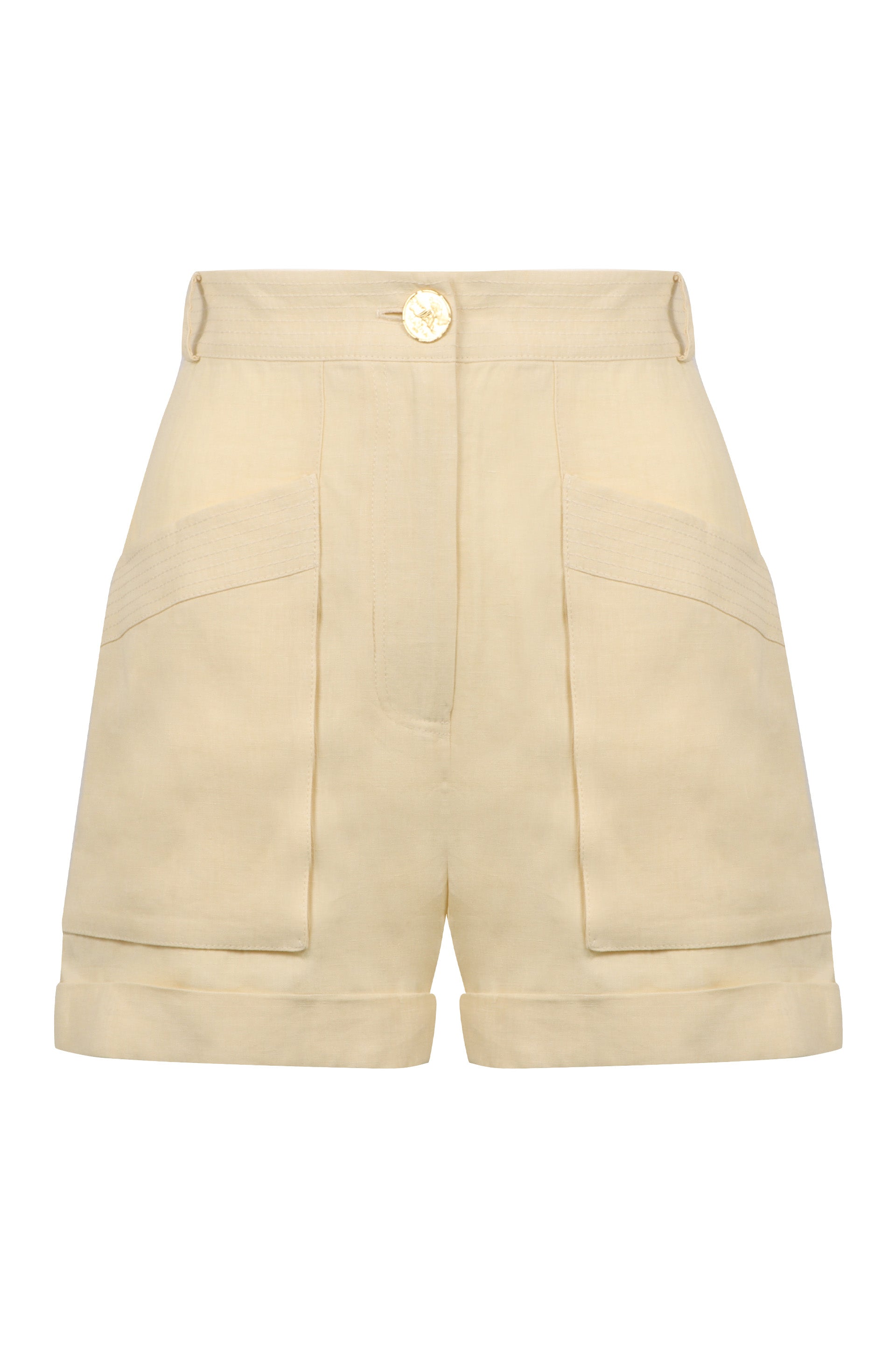 LE KASHA Linen Mini Shorts for Women