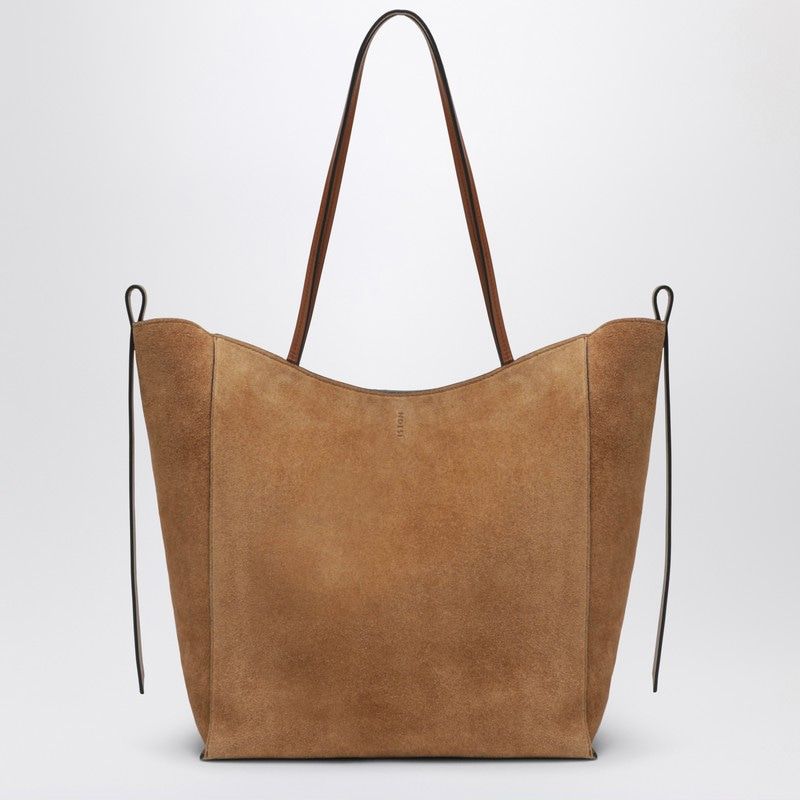 NOESI Suede Handbag with Top Handles