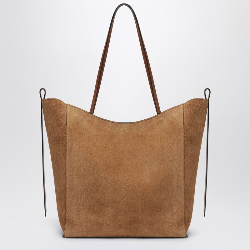NOESI Suede Handbag with Top Handles
