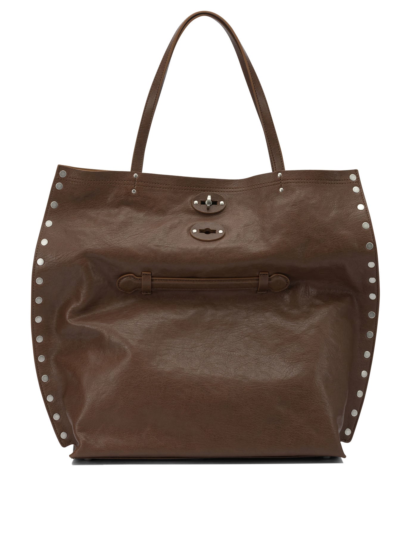 ZANELLATO Elegant Cow Leather Shoulder Handbag - 34x39x15 CM