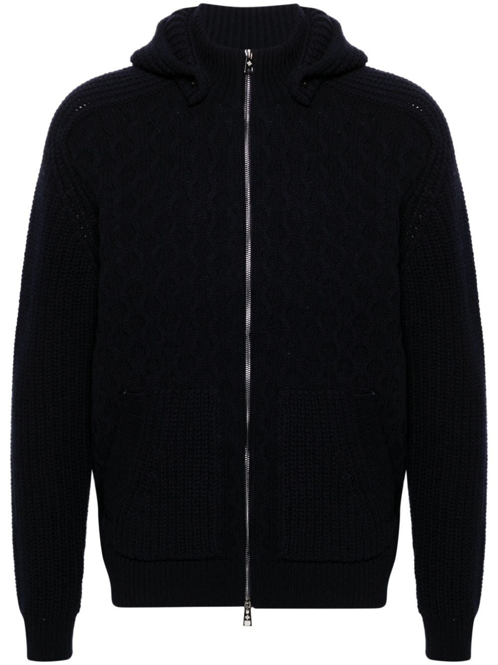 TAGLIATORE Wool Blend Jacket with Detachable Hood for Men