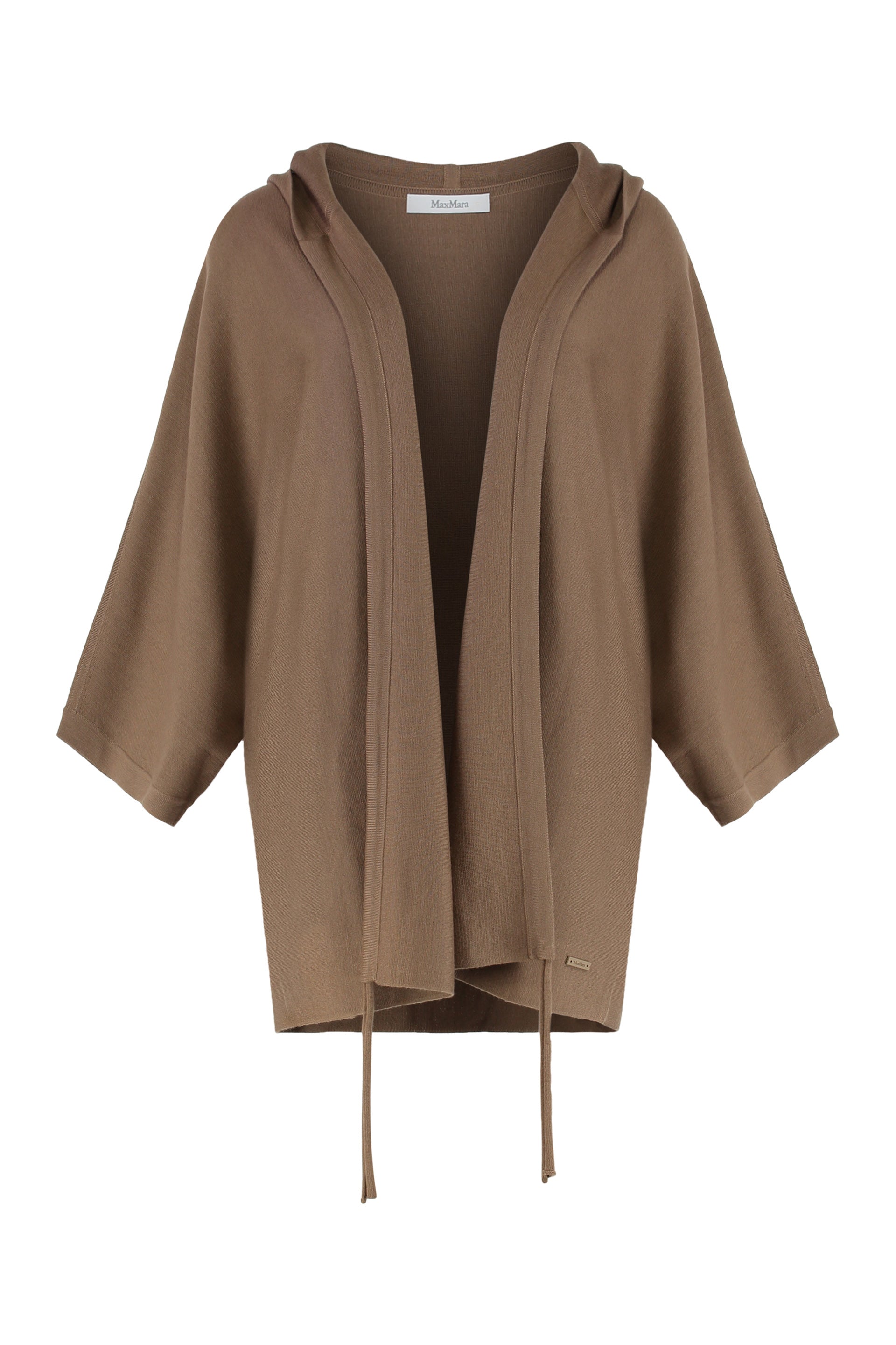 MAX MARA Hooded Virgin Wool Cardigan
