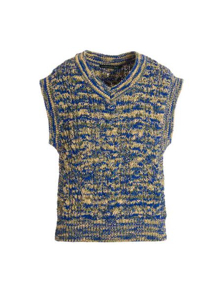 ANDERSSON BELL Men's V-Neck Cable-Knit Vest - Size L