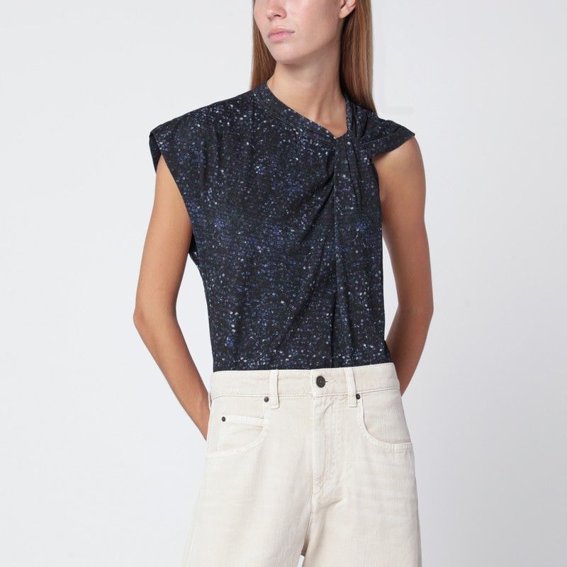 ISABEL MARANT Asymmetrical Mini T-Shirt with Twisted Detail