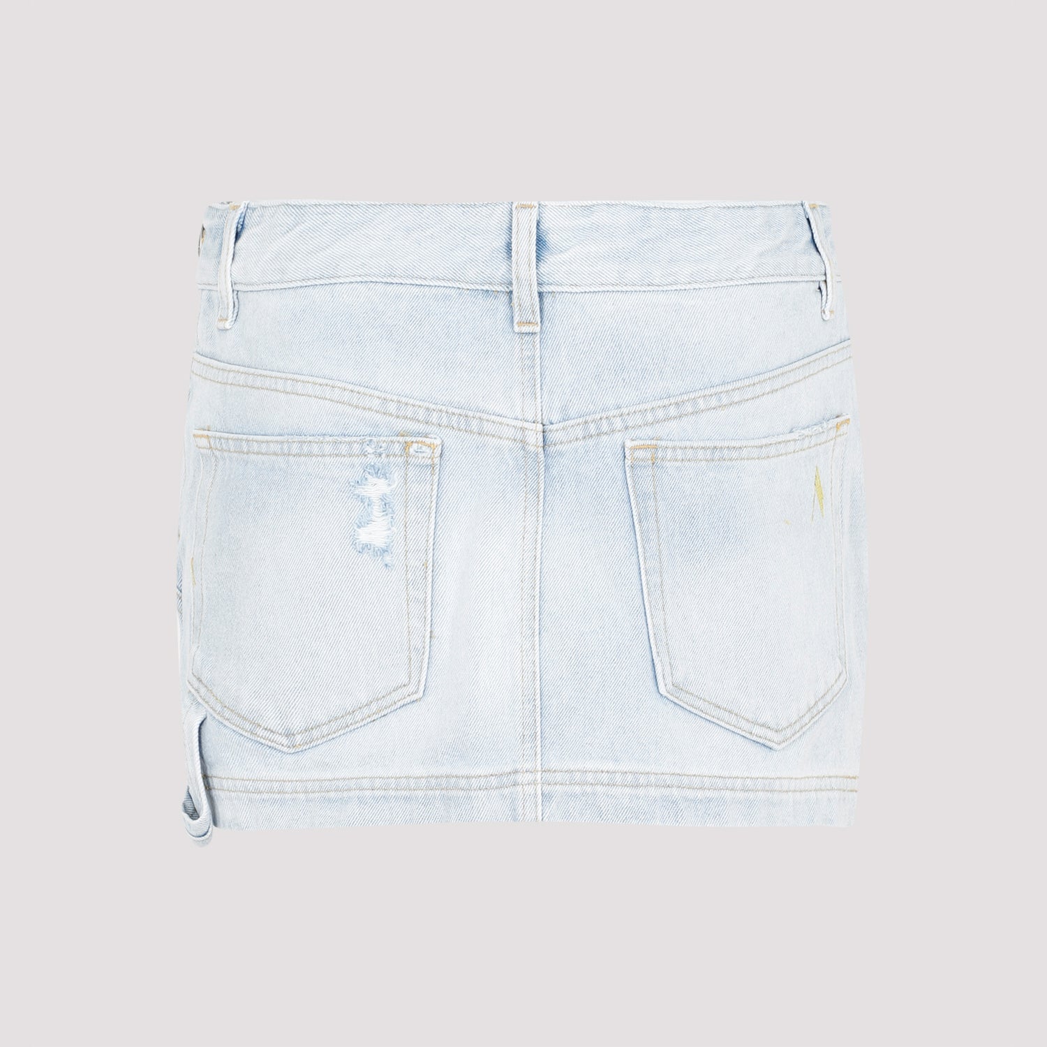 ATTICO Sky Blue Denim Mini Skirt
